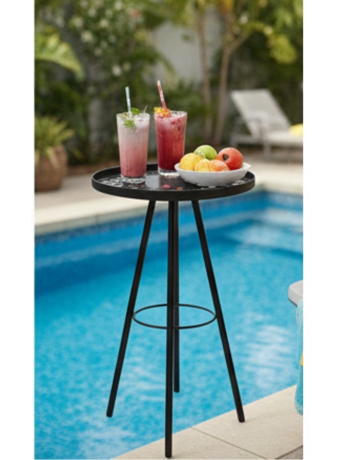 Ornate Metal Display Table – Small Decorative Accent Stand for Indoor and Outdoor Use – Perfect for Plants, Lanterns and Home Decor - Image 4